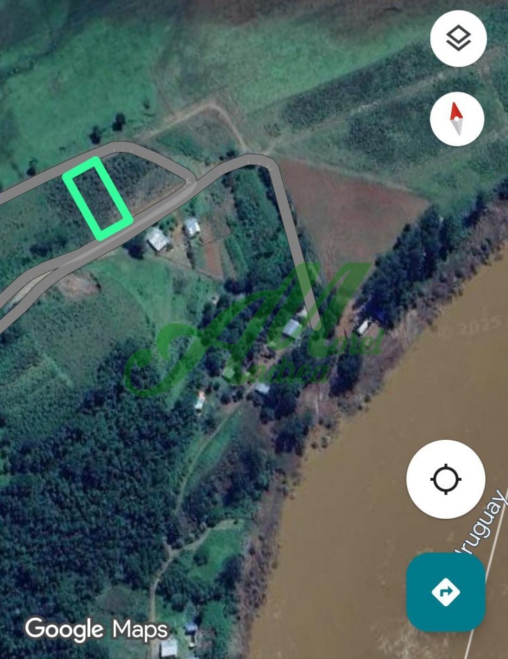 Lote a 200 mtrs. del Rio Uruguay, Apto Cabañas de Descanso o Microemprendimiento Turistico
