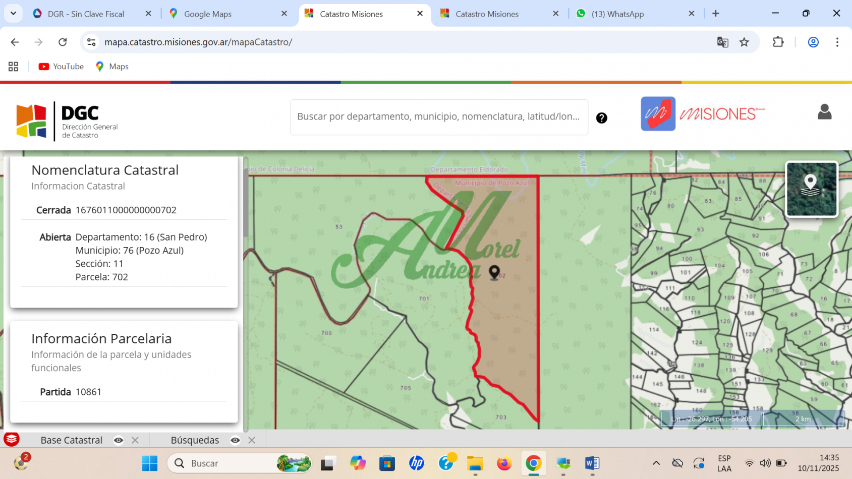 Venta Lote 1.048 has. para Reforestacion y Bonos de carbono San Pedro Misiones 